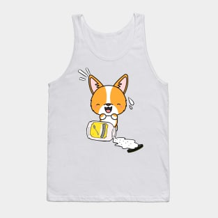 Cute Corgi Spilled Mayonnaise Tank Top